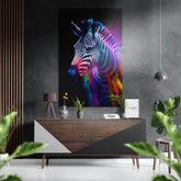 Zebra Brushed Aluminum Dibond Wall Art.